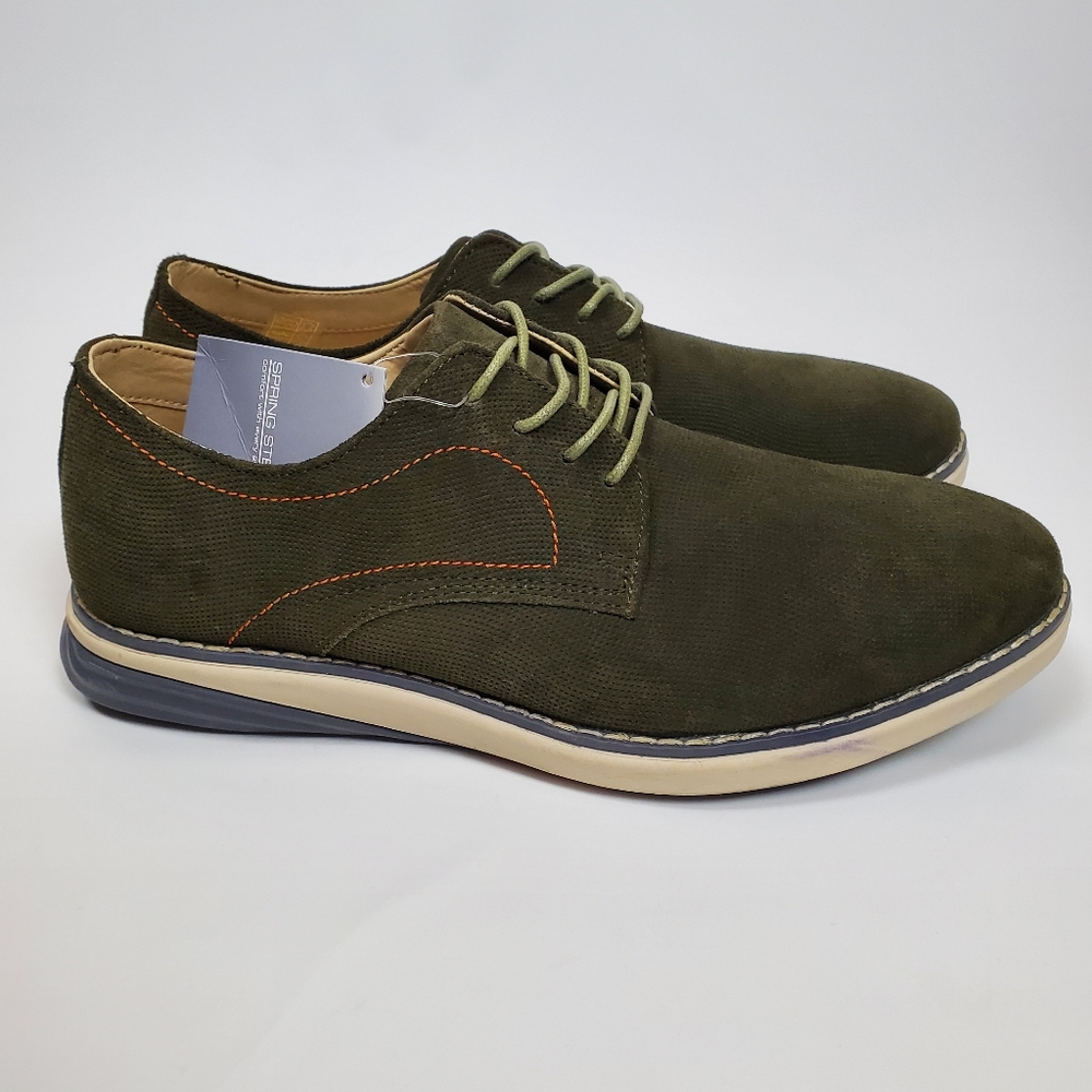 Spring Step Comfort Patrick Shoes Olive Genuine Suede Leather Size 9.5 - 10M/43